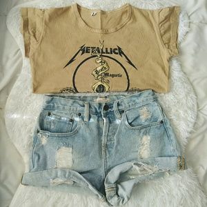 💀metallica band tee